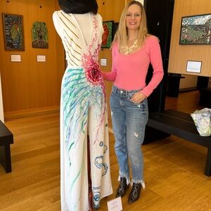 Sleeveless Hand-painted Jumpsuit by Lika Steel